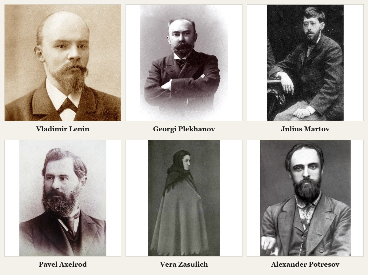The six founding editors of Iskra