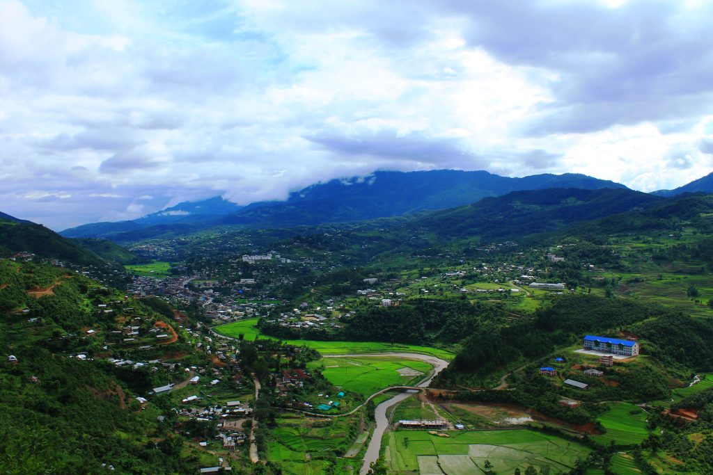 View of Senapati, a hill district of Manipur